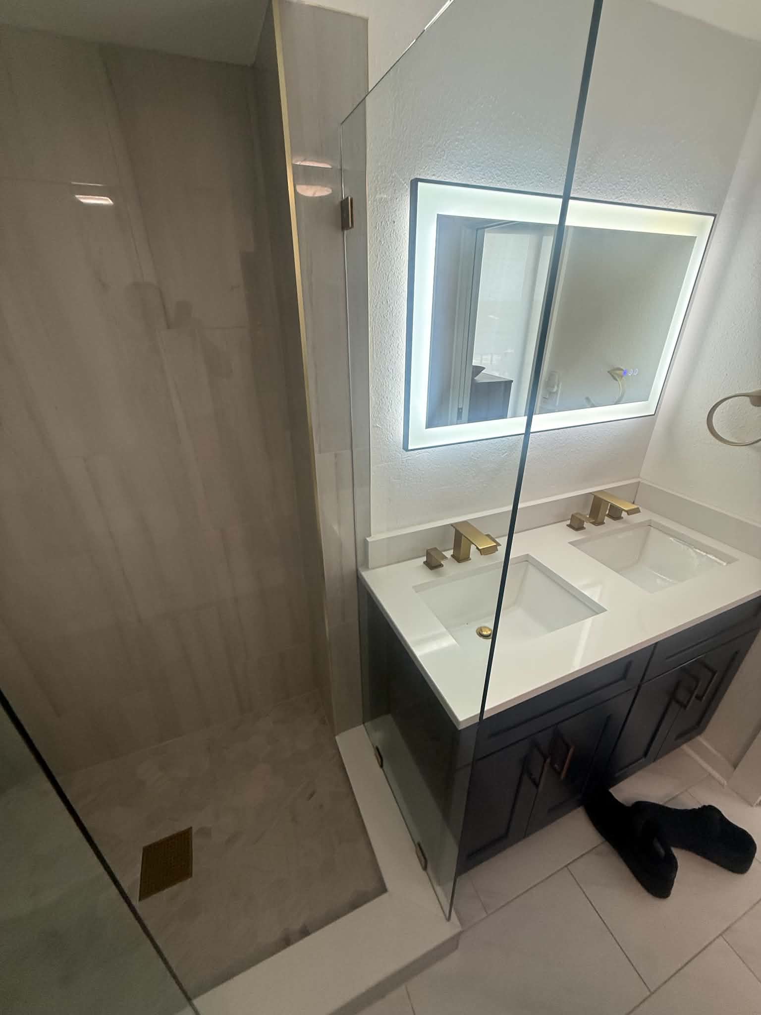 Finished custom bathroom renovation